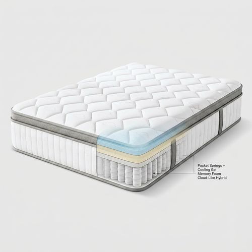 ETONEX 12-inch Twin XL Plush Hybrid Mattress for taller sleepers